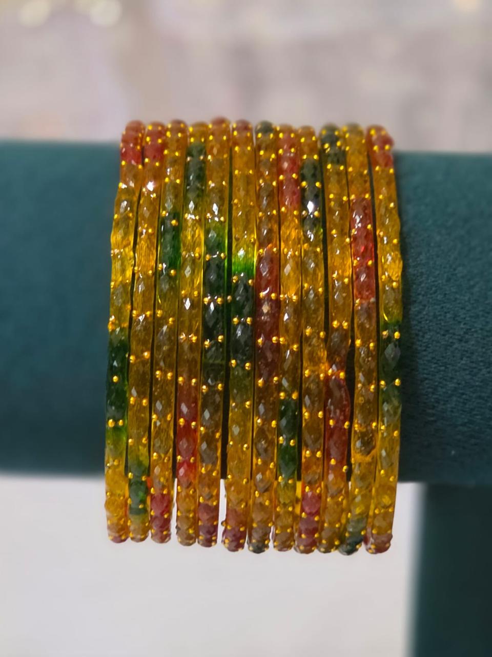 Raindrop glass bangles